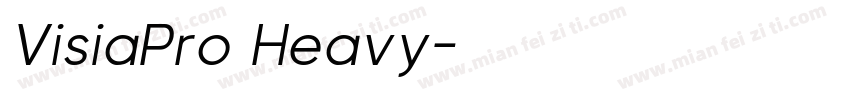 VisiaPro Heavy字体转换